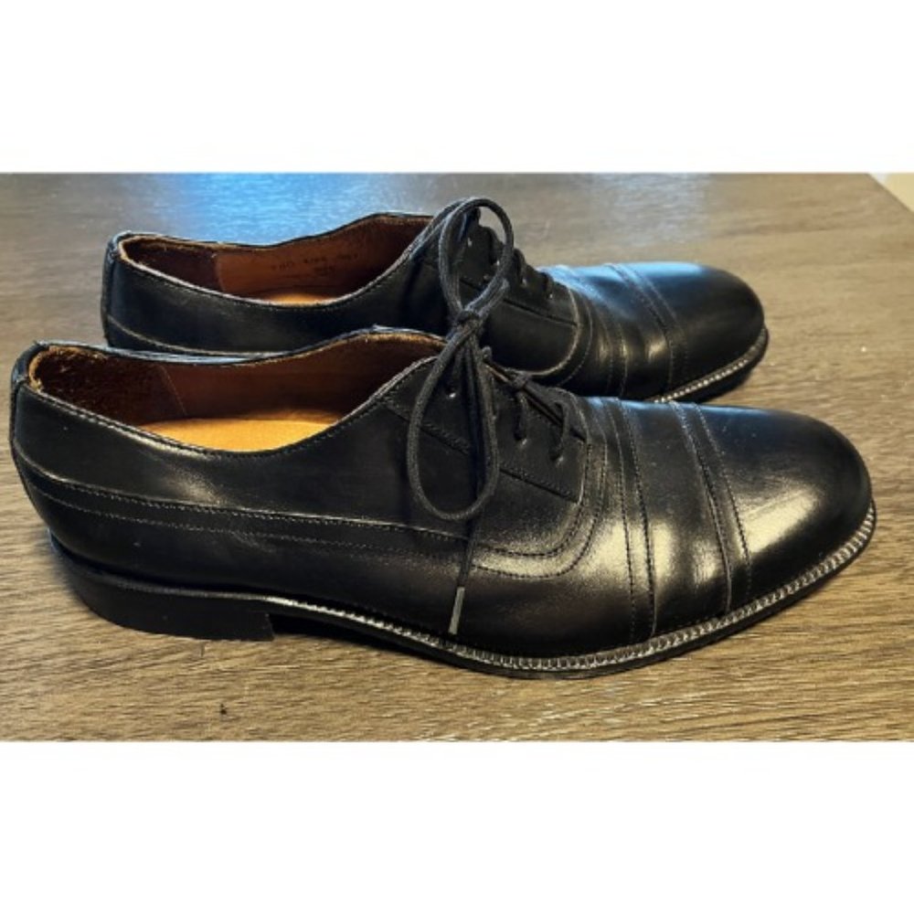 JOHN VARVATOS $675 BLACK LEATHER DERBY SHOES - Picture 3 of 11